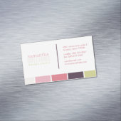 明るいスタイリッシュ色ブロック マグネット名刺 (インサイチュ)