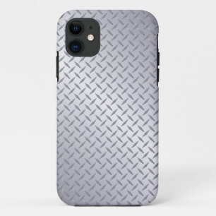 明るいスチールダイヤモンドプレート背景 iPhone 11 ケース