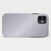 明るいスチールダイヤモンドプレート背景 Case-Mate iPhoneケース (裏面(横))
