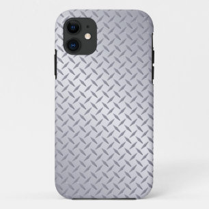 明るいスチールダイヤモンドプレート背景 iPhone 11 ケース