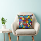 明るいステッカーパターン クッション (椅子)