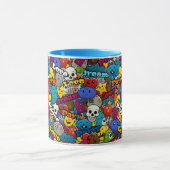 明るいステッカーパターン マグカップ (中央)