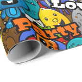 明るいステッカーパターン ラッピングペーパー (ロールコーナー)