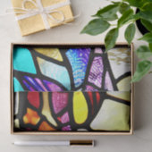 明るいステンドグラス効果デコページティッシュペーパー 薄葉紙 (ギフト)