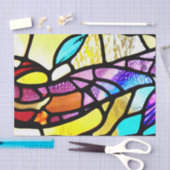 明るいステンドグラス効果デコページティッシュペーパー 薄葉紙 (クラフト)