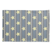 明るいストライプの星 枕カバー (裏面)