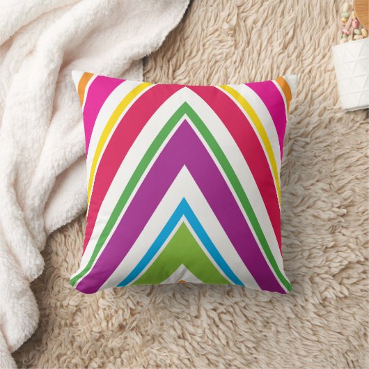 明るいストライプアメリカのMOJO枕 クッション (ブランケット)