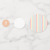 明るいストライプカラフルとスポット誕生日の装飾 コンフェッティ (裏面)