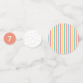 明るいストライプカラフルとスポット誕生日の装飾 コンフェッティ (裏面)