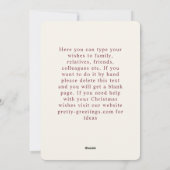 明るいストライプグリーンレッドホワイトクリスマスフォト シーズンカード (裏面)