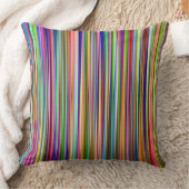 明るいストライプ クッション (ブランケット)
