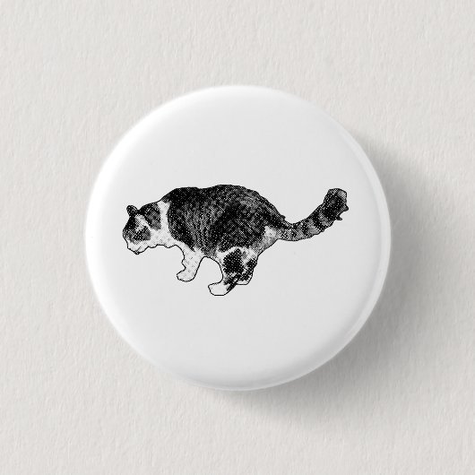明るいスポット、猫の癖 缶バッジ (正面)