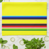 明るいセラピストライプーのキッチンタオル キッチンタオル (折り畳み)