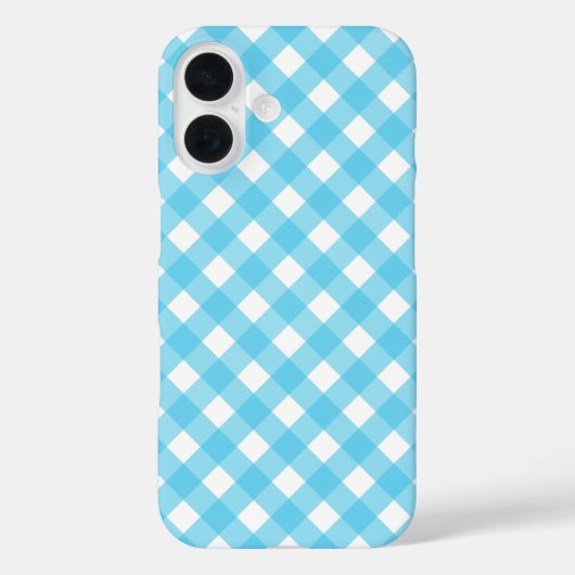 明るいセルーリアンブルーギンガム Case-Mate iPhoneケース (裏面)
