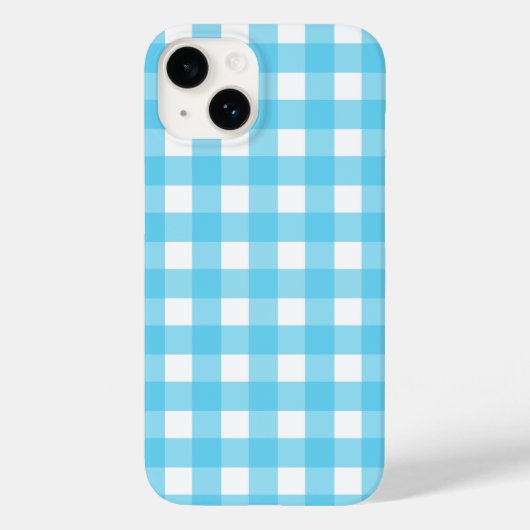 明るいセルーリアンブルーギンガム Case-Mate iPhoneケース (裏面)