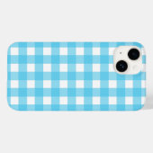 明るいセルーリアンブルーギンガム Case-Mate iPhoneケース (裏面 (横))