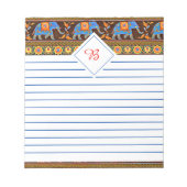 明るいゾウのメモ帳 ノートパッド (正面)