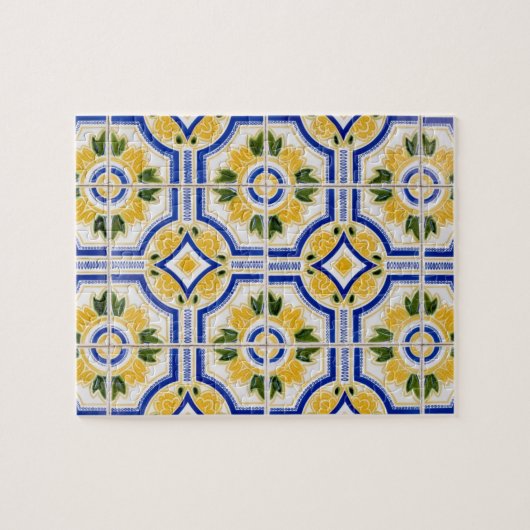 明るいタイル模様（ポルトガル） ジグソーパズル (横)