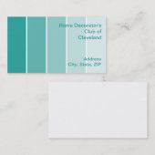 明るいターコイズ絵を描サンプル 名刺 (正面/裏面)