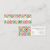 明るいダイヤモンドの水の色のパターモダンン スキニー名刺 (正面/裏面)