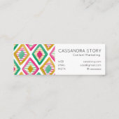 明るいダイヤモンドの水の色のパターモダンン スキニー名刺 (裏面)