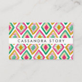 明るいダイヤモンドの水の色のパターモダンン 名刺 (正面)