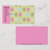 明るいダイヤモンドパターン 名刺 (正面/裏面)