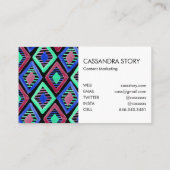 明るいダイヤモンド水の色パタモダンーンブラック 名刺 (裏面)