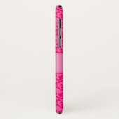 明るいダマスク織のショッキングピンクのカスタムなiphoneの場合 Case-Mate iPhoneケース (裏面/左)