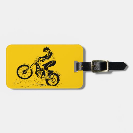 明るいダートバイクATVデザインラゲッジタグ ラゲッジタグ (正面横)