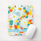 明るいチェック抽象芸術モノグラムのマウスパッド マウスパッド (マウス)