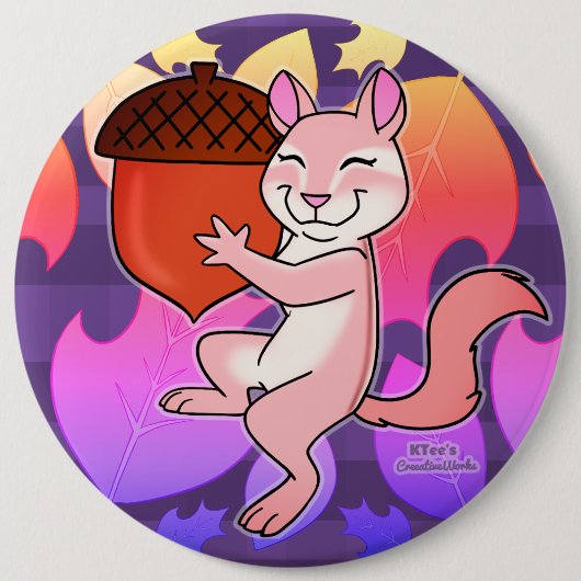 明るいチムンク –  缶バッジ (正面)