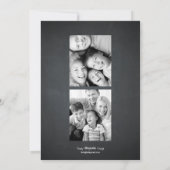 明るいチメリーャルクボードのクリスマスカード シーズンカード (裏面)