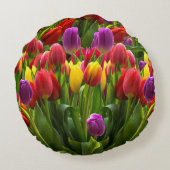 明るいチューリップ ラウンドクッション (裏面)
