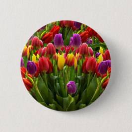 明るいチューリップ 缶バッジ