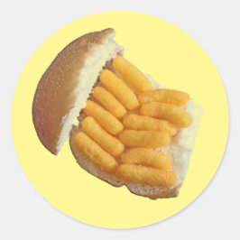 明るいチーズのパフの装飾 ラウンドシール