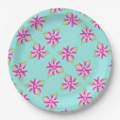 明るいティール（緑がかった色）（緑） ペーパープレート (正面)