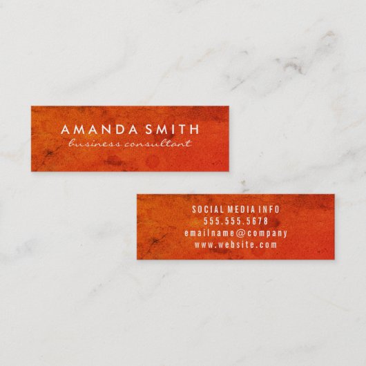 明るいテクスはっきりしたチャ スキニー名刺 (正面/裏面)