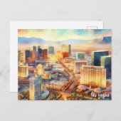 明るいトラベ買ルヴィンテージラスベガスのポストカード ポストカード (正面/裏面)