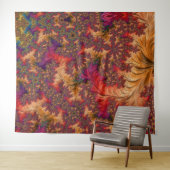 明るいトリップ（幻覚体験）のような眩しい分岐抽象芸術フラクタル タペストリー (インサイチュ(横))