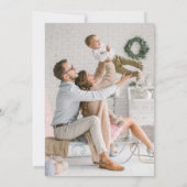 明るいトレンディーモダンピンクのクリスマスツリー1の写真 シーズンカード (裏面)