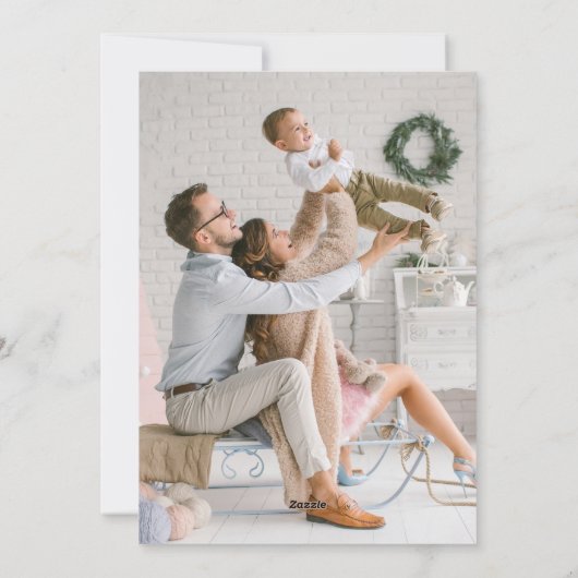 明るいトレンディーモダンピンクのクリスマスツリー1の写真 シーズンカード (裏面)