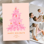 明るいトレンディーモダンピンクのクリスマスツリー1の写真 シーズンカード<br><div class="desc">明るいトレンディーモダンピンククリスマスツリー1写真ホリデーカードC</div>