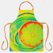 明るいトロピカルカラフルサイケデリックシトラス エプロン (正面)