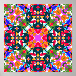 明るいドパすてきミンカラフルデコール壁ポスター ポスター