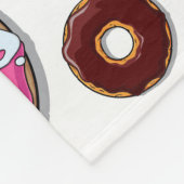 明るいドーナツお洒落なパターン フリースブランケット (角)