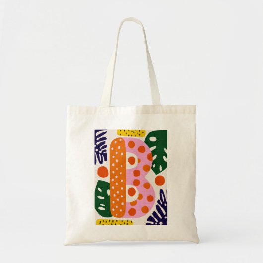 明るいドーパミンデコールモノグラムイニシャルBトートバッグ トートバッグ (正面)