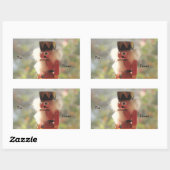 明るいナツクラッカーギフトラベル 長方形シール (シート)