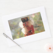 明るいナツクラッカーギフトラベル 長方形シール (封筒)