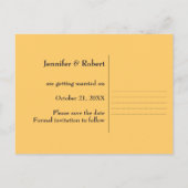 明るいネイビーブルーサンフラワーデートを除く 案内ポストカード (裏面)